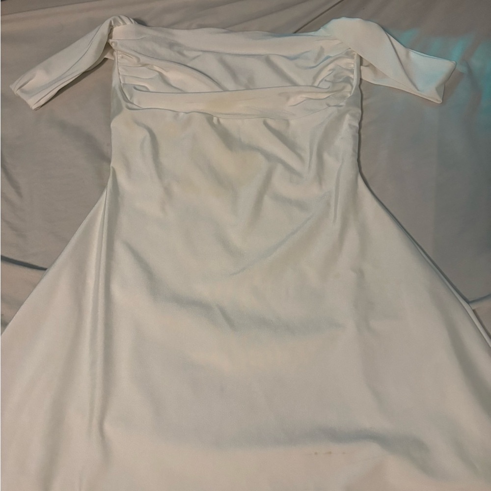 Windsor One Shoulder Cream Dress